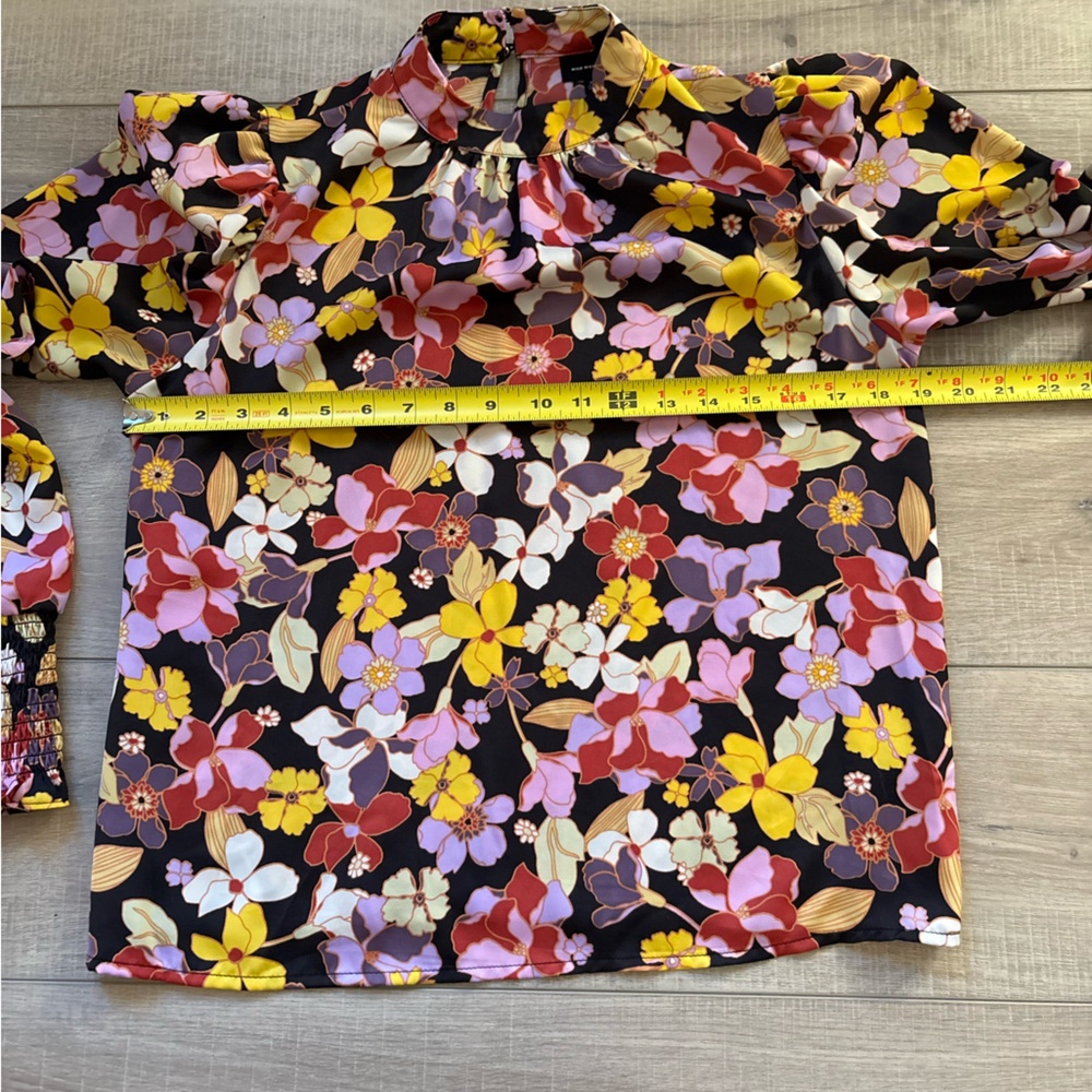 Who What Wear Multicolor Floral Blouse - Picture 5 of 9